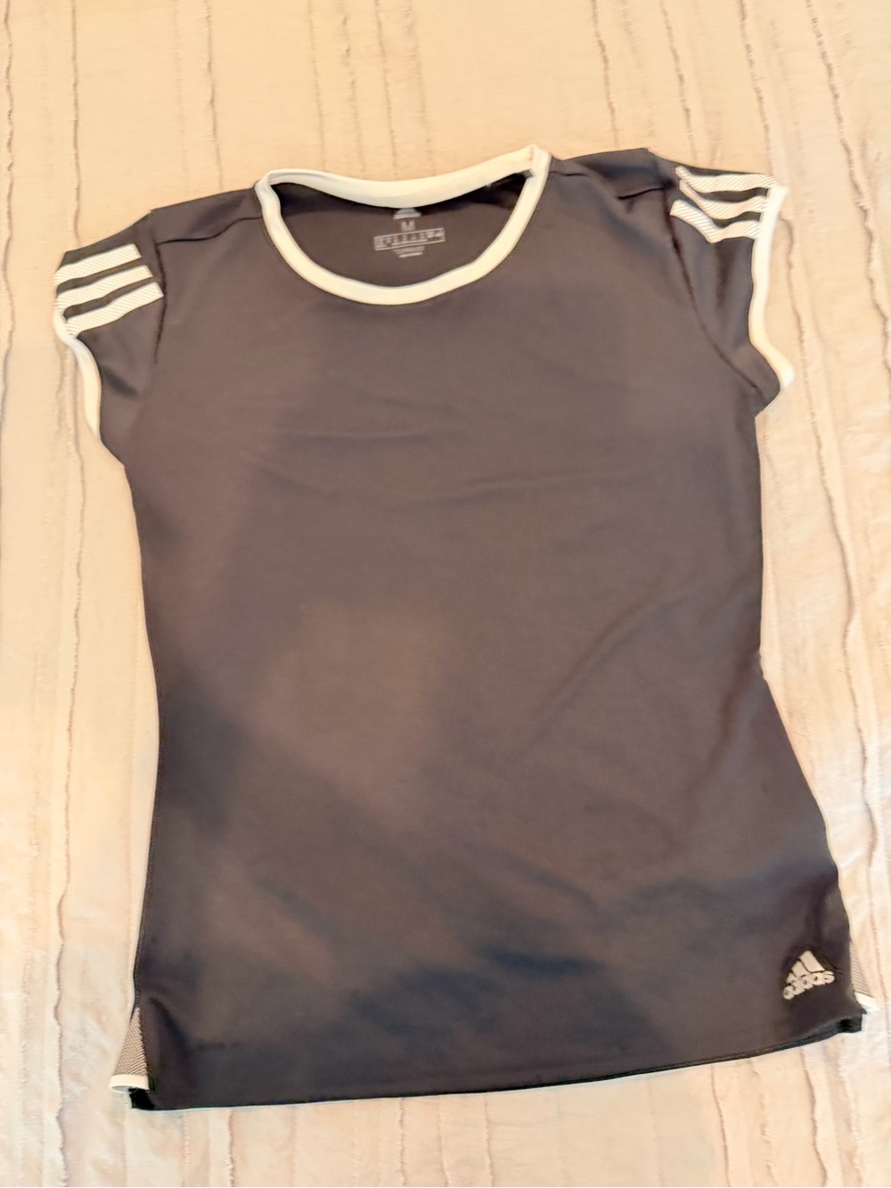 adidas black Short Sleeve Tee with White Trim